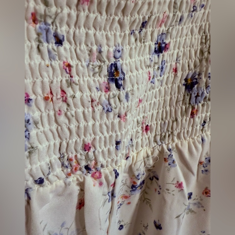 No Boundaries Floral Mini Dress - Cream and Pink - Picture 3 of 4